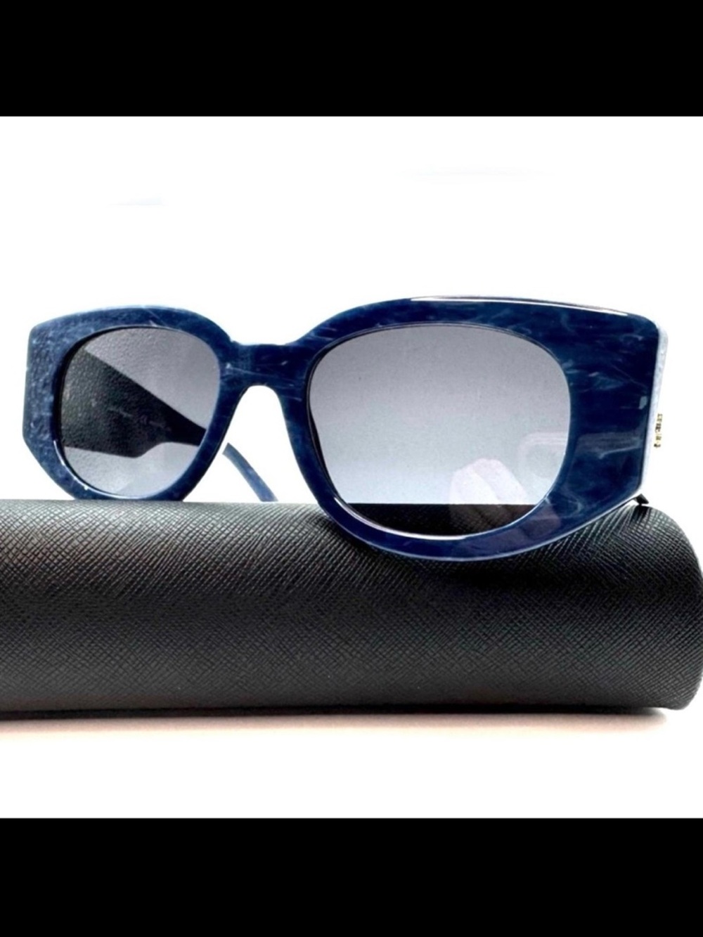 Salvatore Ferragamo Blue Marbled Sunglasses